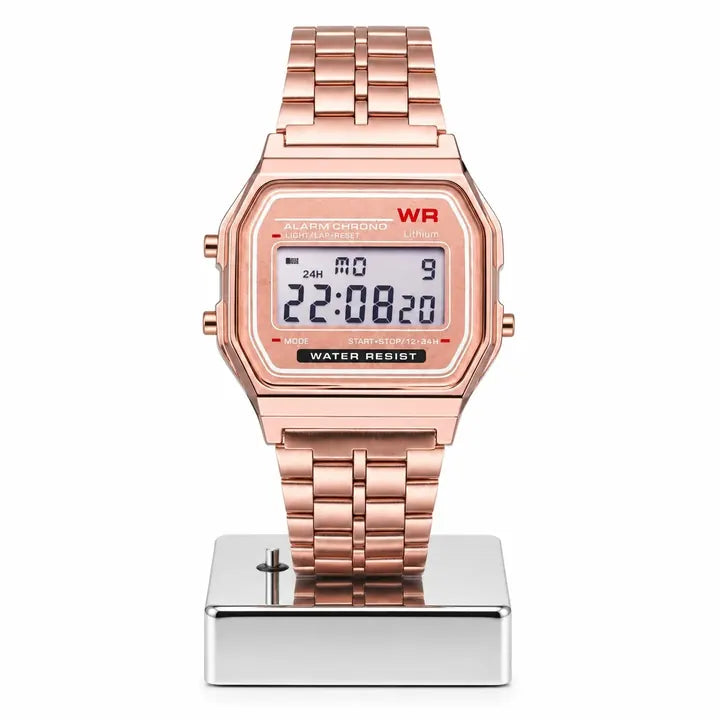 Reloj estilo Casio oro rosa
