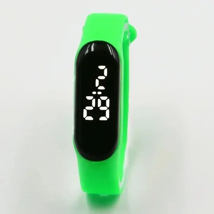 Reloj digital económico verde