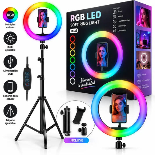Aro de luz RGB 26 cm