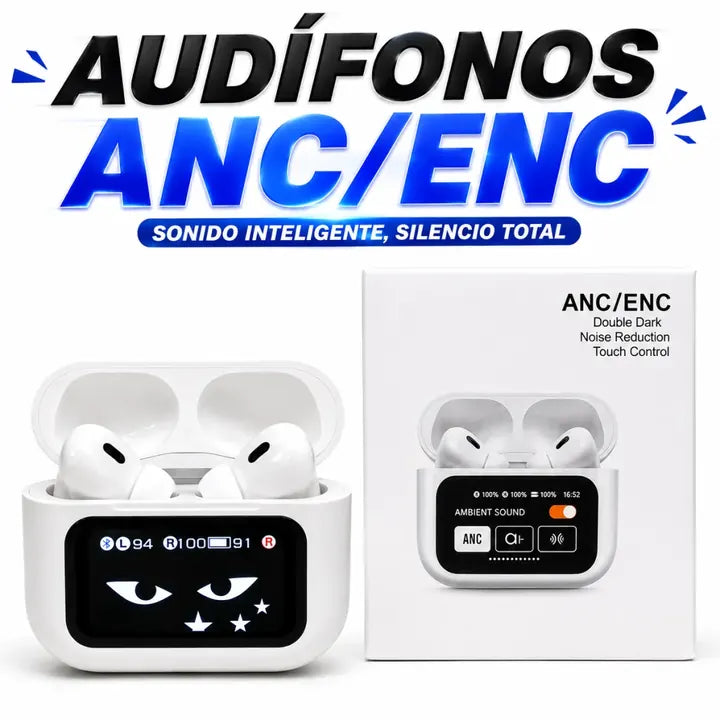 Audífonos Inalámbricos con Pantalla Inteligente ANC