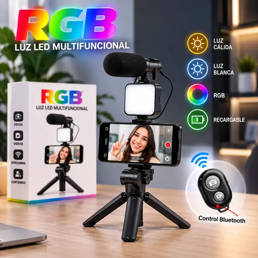 Kit de grabación para celular AY-49 RGB