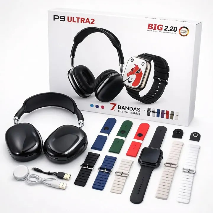 Smartwatch P9 Ultra + 7 correas