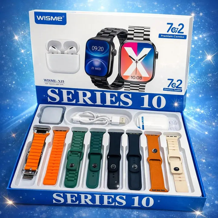 Smartwatch Wisme + AirPods + 7 correas